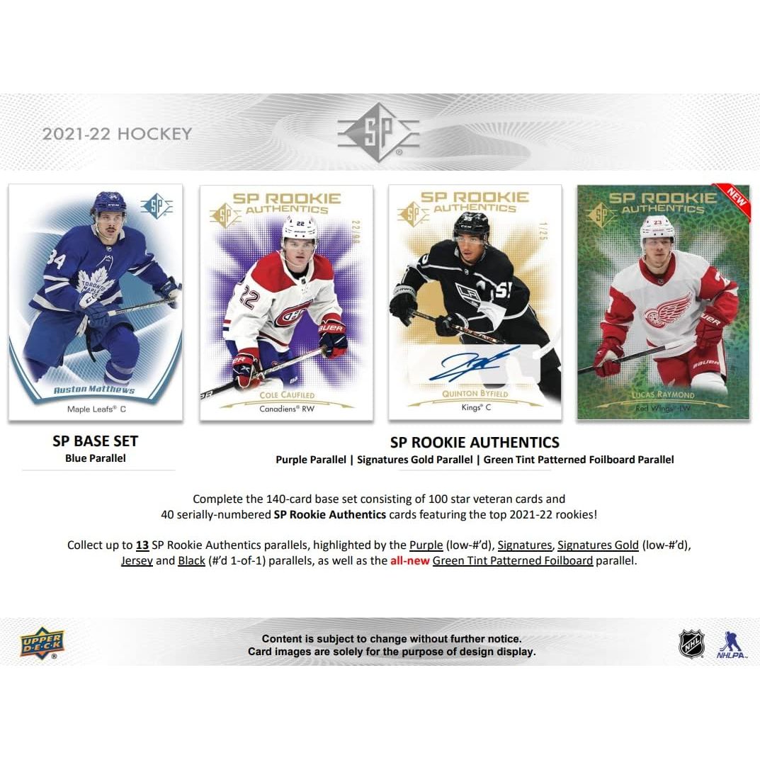 2021-22 Upper Deck SP Hockey Hanger Pack 053334984270 - King Card Canada