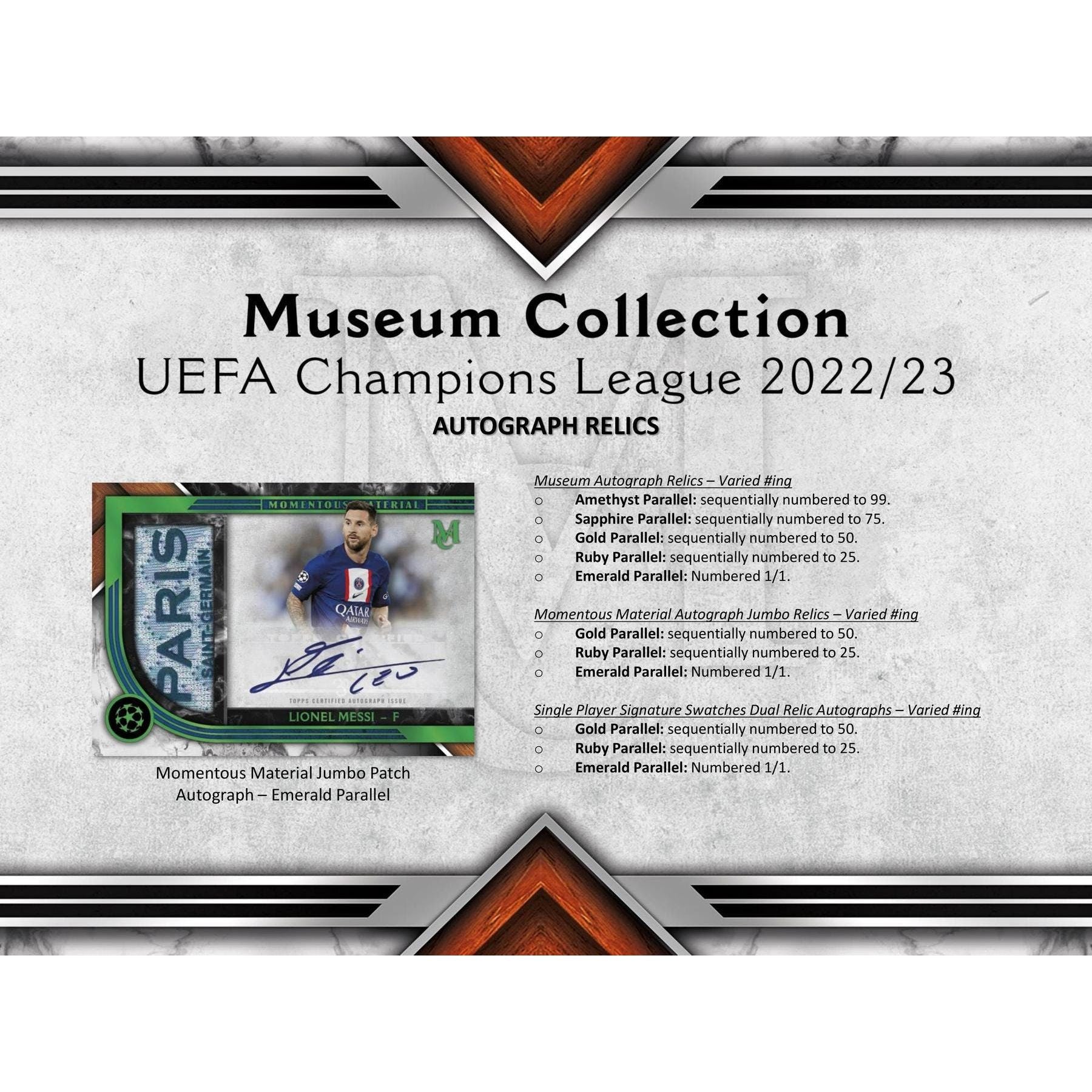 2022-23 Topps Museum Collection UEFA Champions League Soccer Hobby Box 887521117024 - King Card Canada