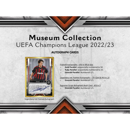 2022-23 Topps Museum Collection UEFA Champions League Soccer Hobby Box 887521117024 - King Card Canada