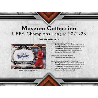 2022-23 Topps Museum Collection UEFA Champions League Soccer Hobby Box 887521117024 - King Card Canada