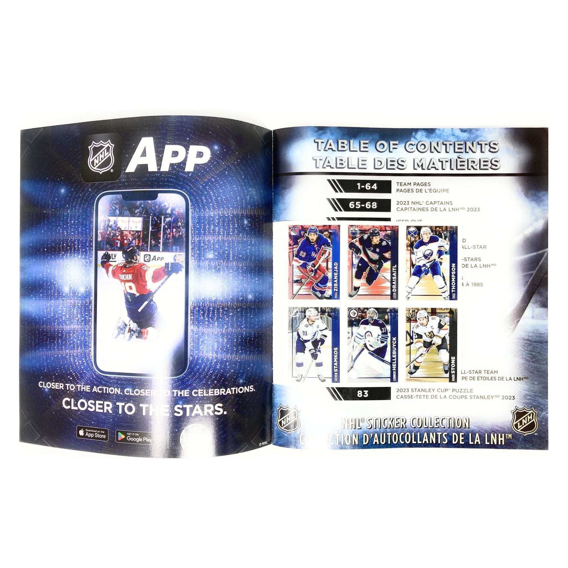 2023 - 24 Topps NHL Hockey Sticker Collection Album at King Card Canada