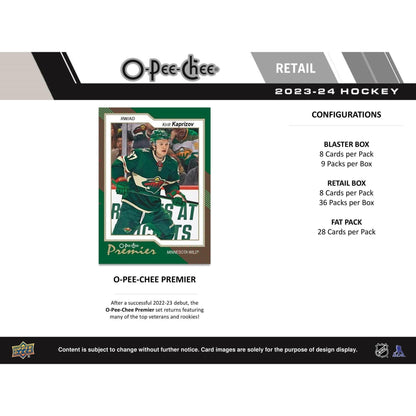 2023 - 24 Upper Deck O - Pee - Chee Hockey Blaster Box 053334345873 at King Card Canada