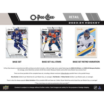 2023-24 Upper Deck O-Pee-Chee Hockey Blaster Box 053334345873 - King Card Canada