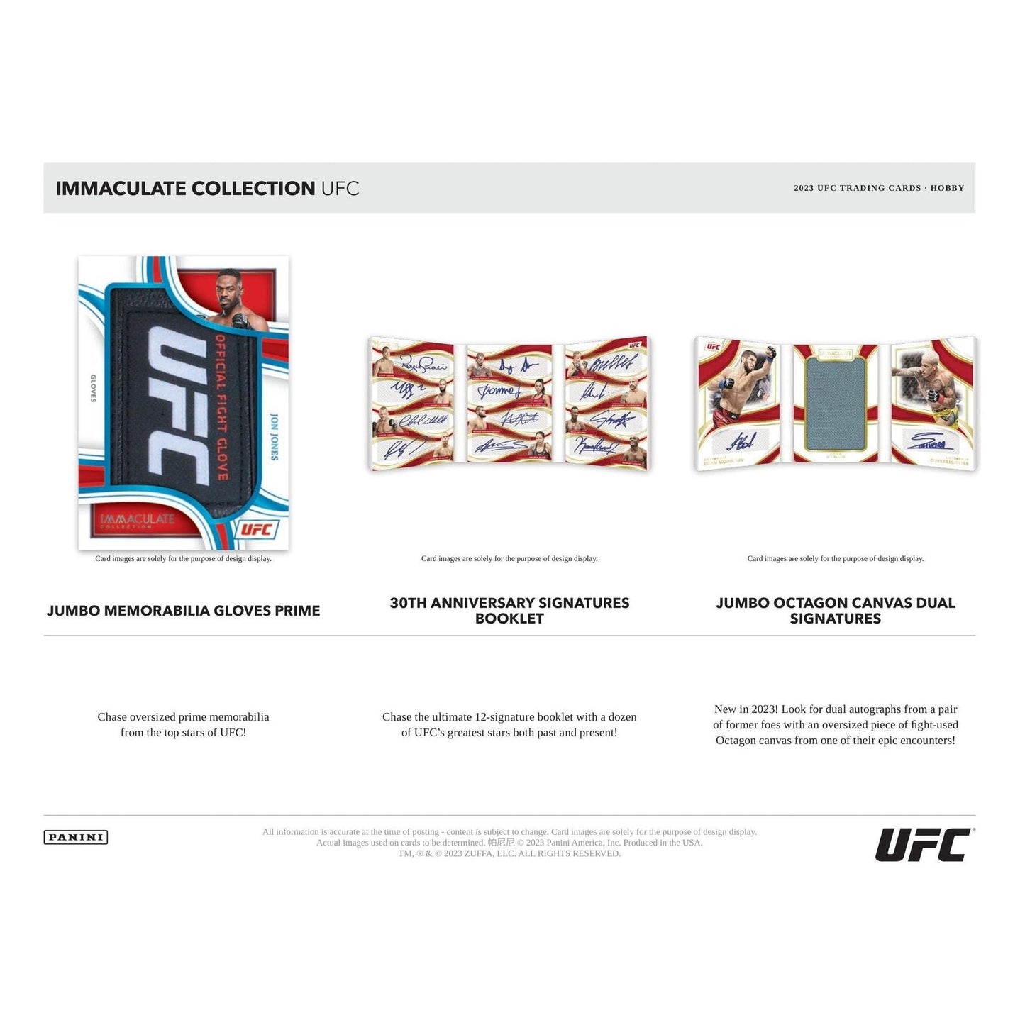 2023 Panini Immaculate UFC Hobby Box 746134138416 - King Card Canada