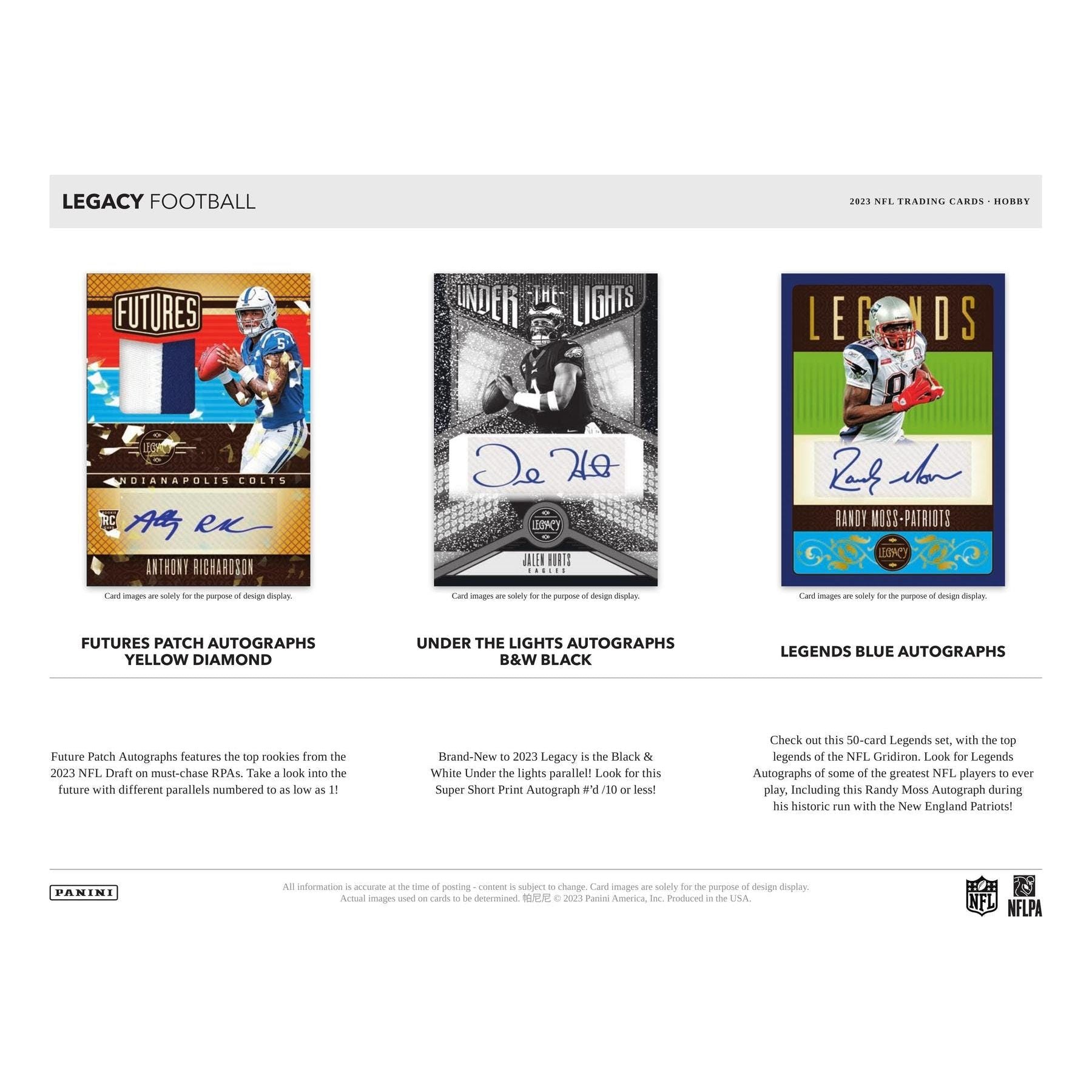 2023 Panini Legacy Football Hobby Box 746134137020 - King Card Canada