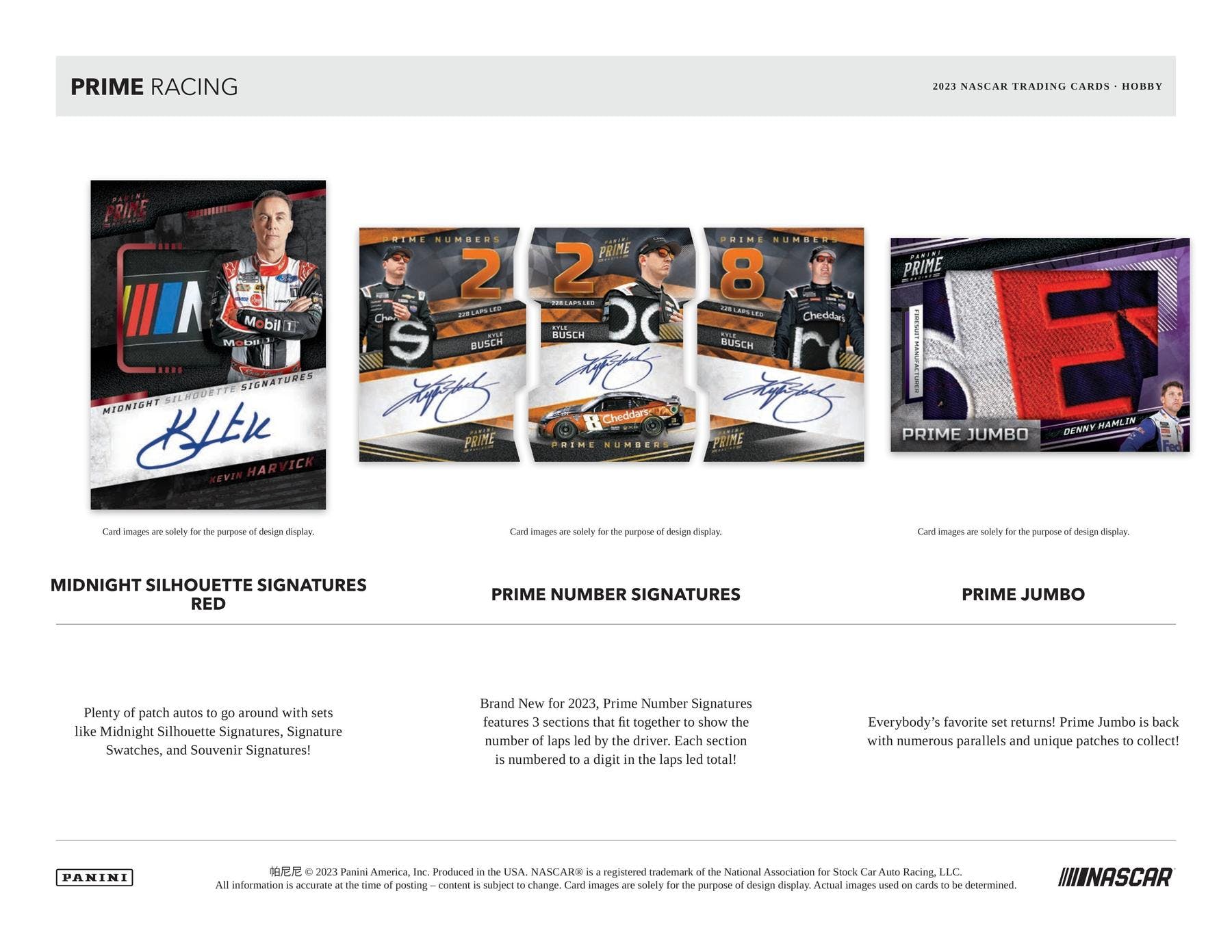 2023 Panini Prime NASCAR Racing Hobby Box 746134139420 - King Card Canada