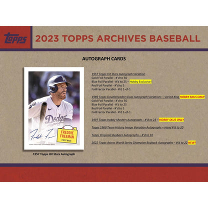 2023 Topps Archives Baseball Hobby Box 887521120376 - King Card Canada