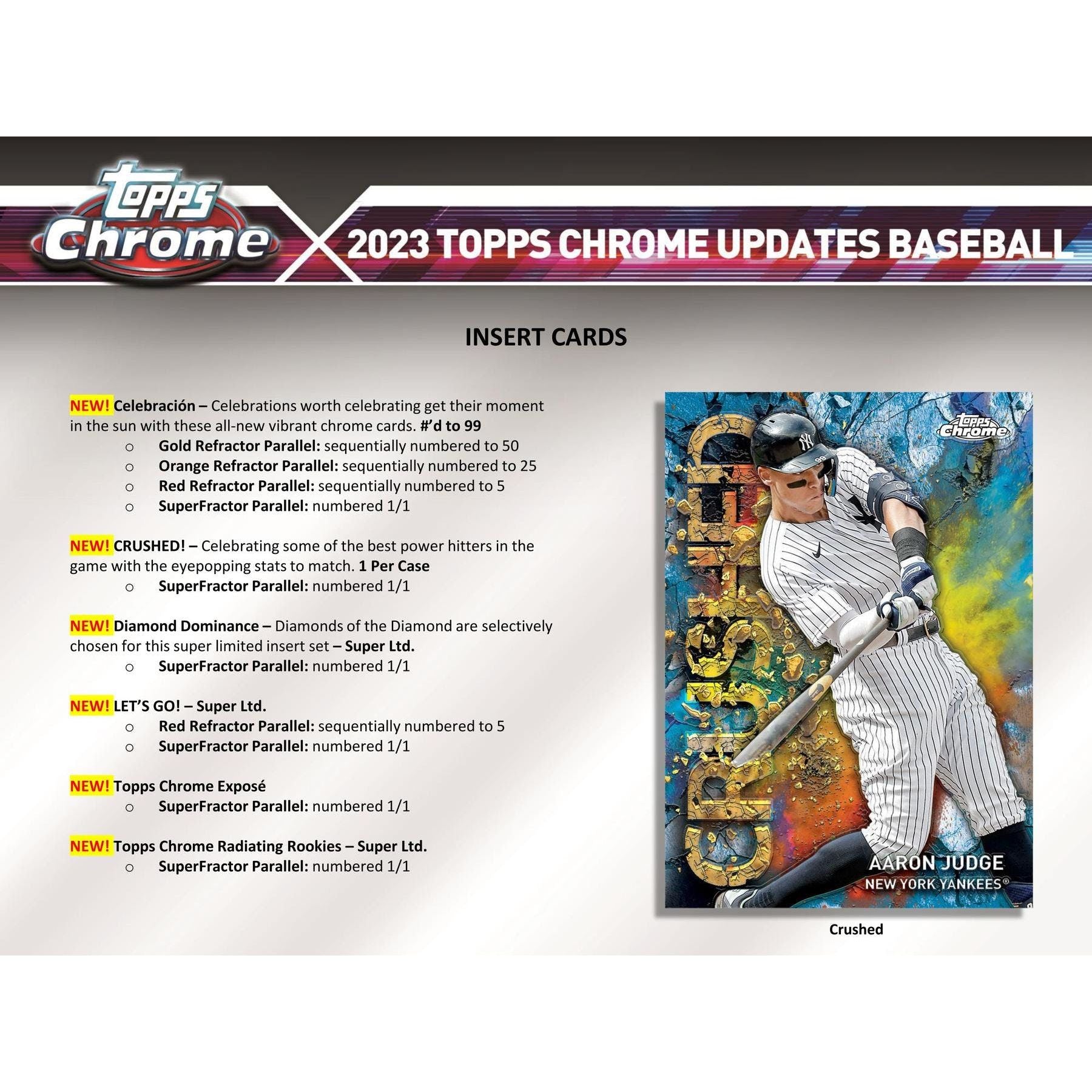 2023 Topps Chrome Baseball Update Series Hobby Box 887521122370 - King Card Canada