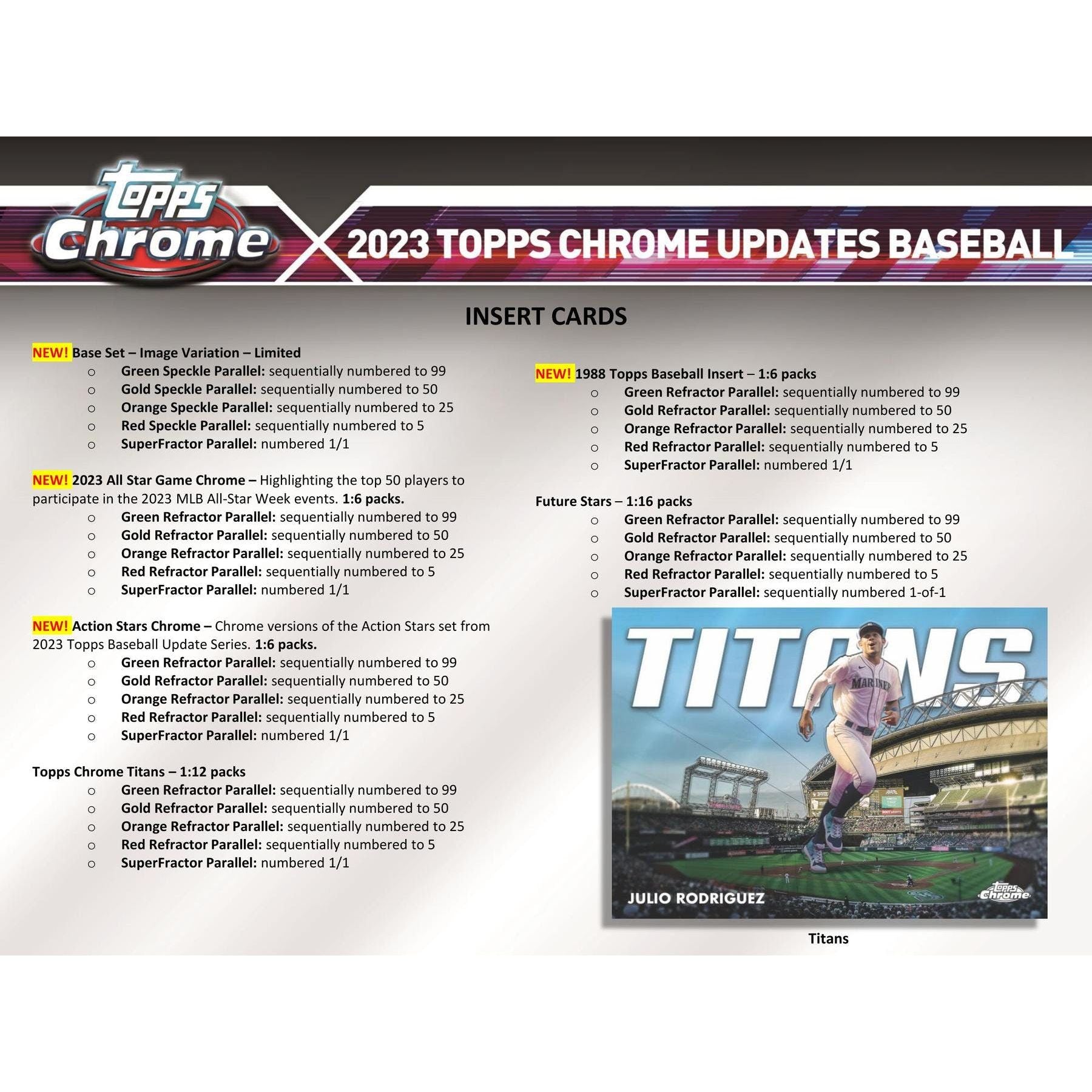 2023 Topps Chrome Baseball Update Series Hobby Box 887521122370 - King Card Canada