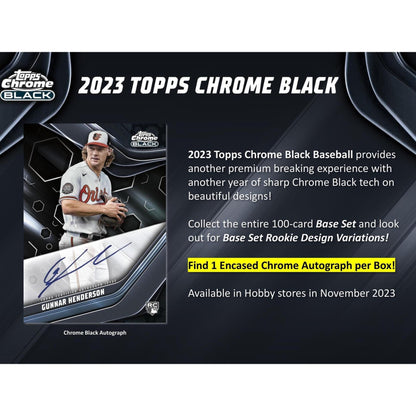 2023 Topps Chrome Black Baseball Hobby Box 887521120345 - King Card Canada