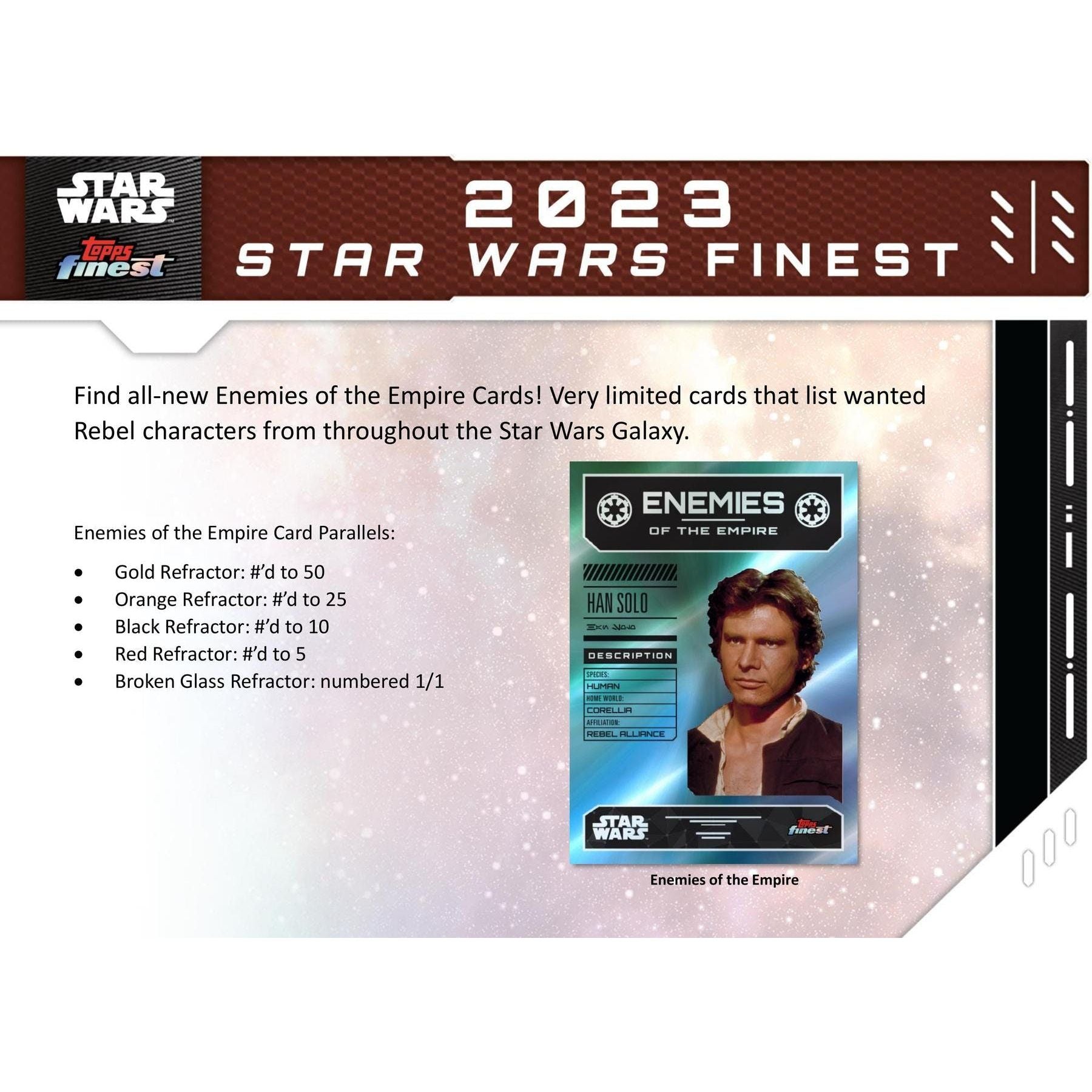 2023 Topps Finest Star Wars Hobby Box 887521120918 - King Card Canada
