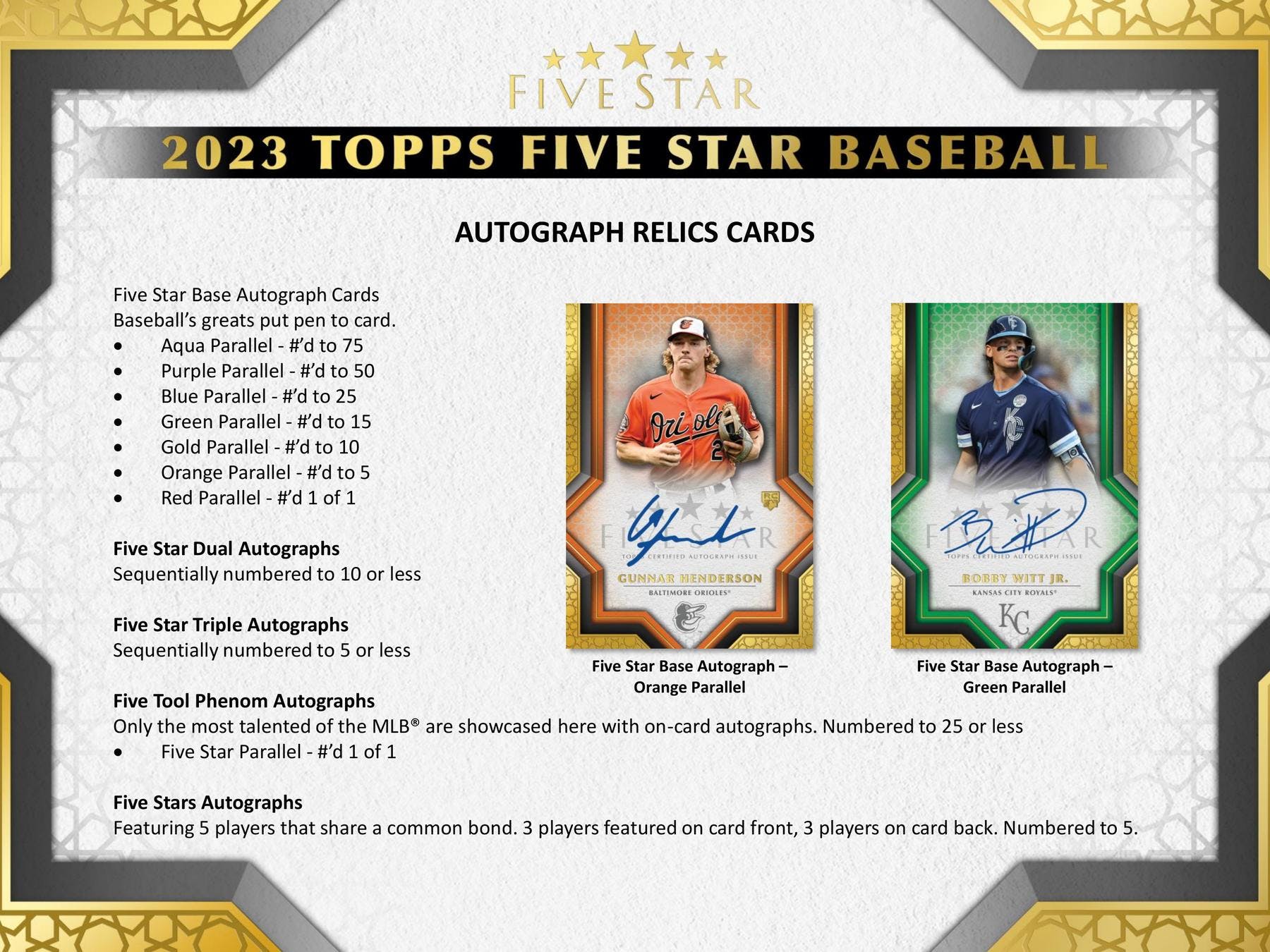 2023 Topps Five Star Baseball Hobby Box 887521120505 - King Card Canada