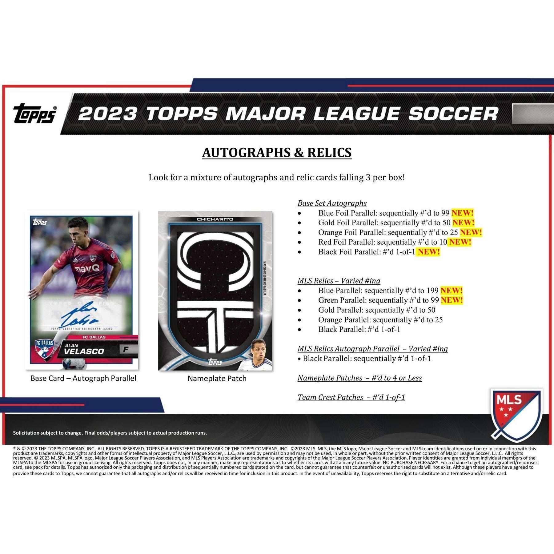 2023 Topps MLS Major League Soccer Hobby Box