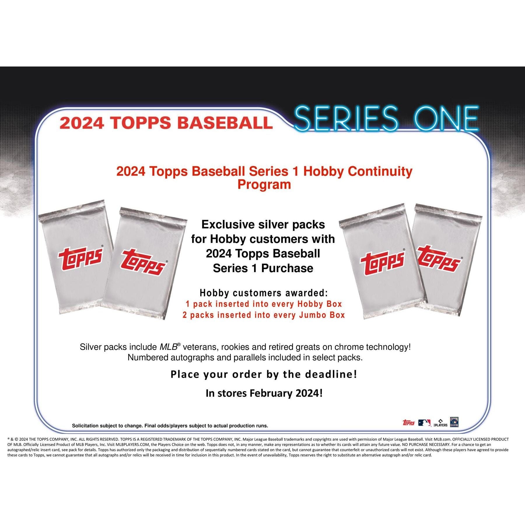 2024 Topps Series 1 Baseball Hobby Box 887521124350 - King Card Canada