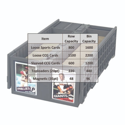 BCW Collectible Card Storage Bin - 1600 Card (Gray) 722626015281 - King Card Canada