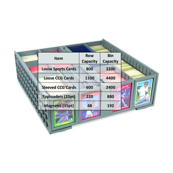 BCW Collectible Card Storage Bin - 3200 Card (Gray) - 722626620164 - 1-CCB-3200-GRY - King Card Canada