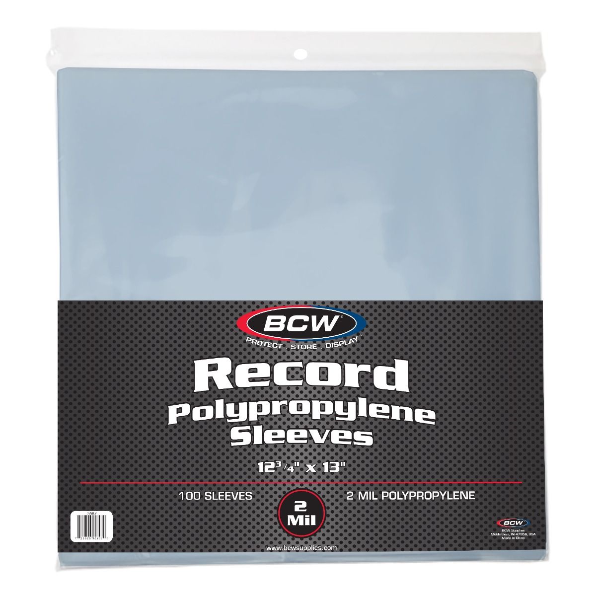 BCW Vinyl Record Sleeves- 2 MIL Polypropylene (100-Pack) 722626902970 - King Card Canada