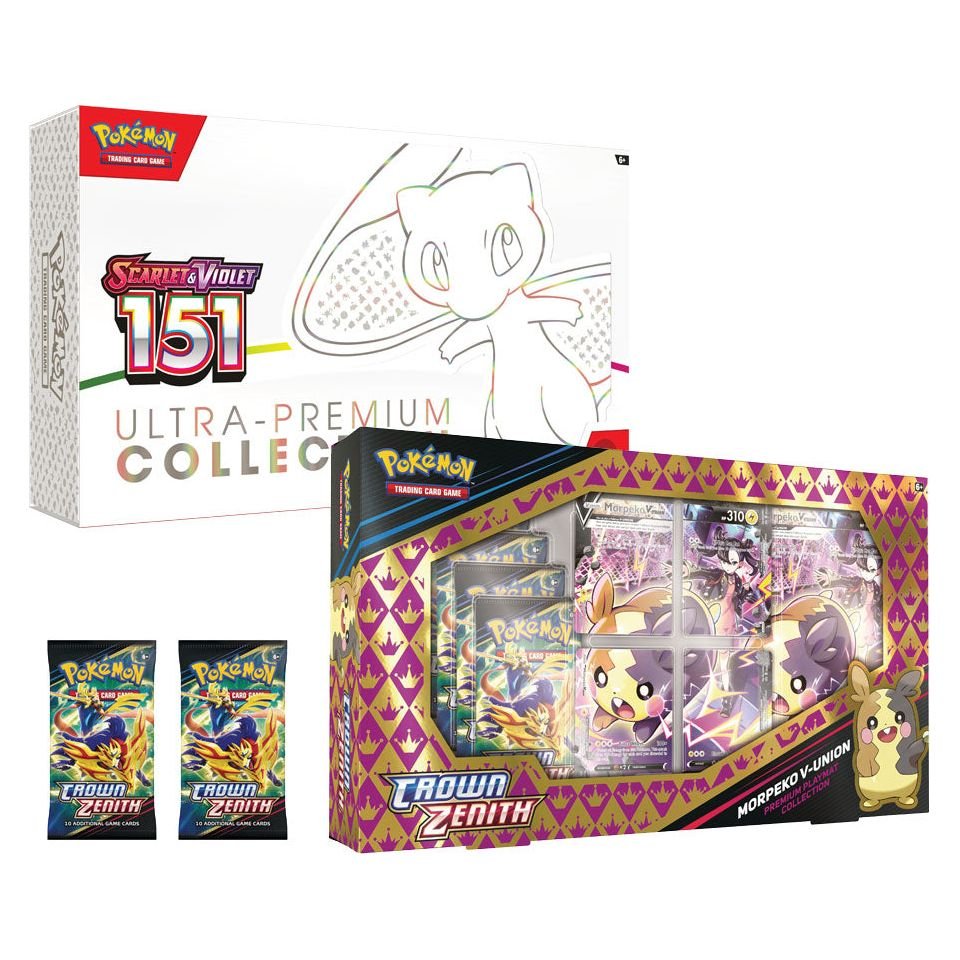 Pokemon Bundle (151 Ultra Premium Collection & Crown Zenith Morpeko V-UNION Collection) - King Card Canada