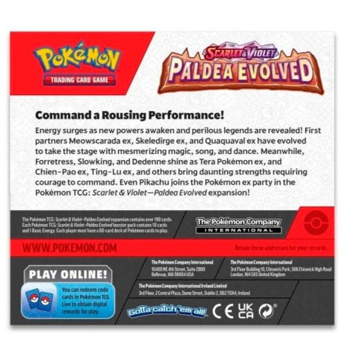 Pokemon Paldea Evolved Booster Box 820650863493 - King Card Canada