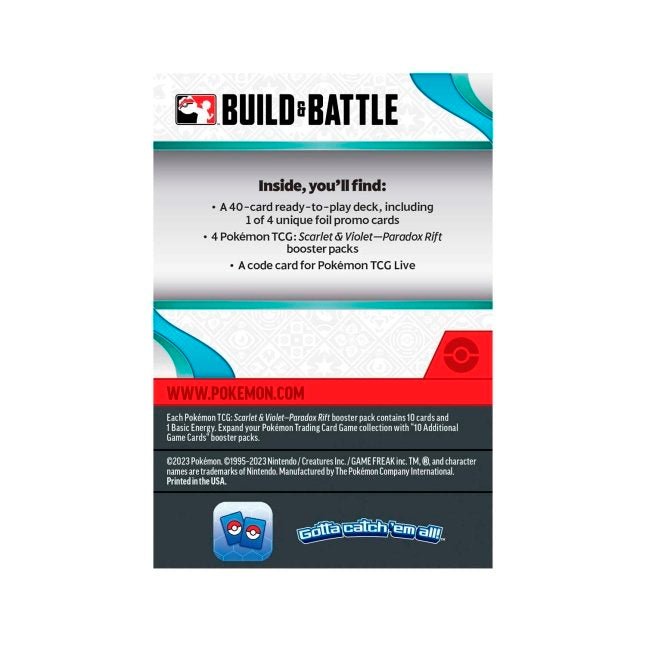 Pokemon Paradox Rift Build & Battle Box 820650854217 - King Card Canada