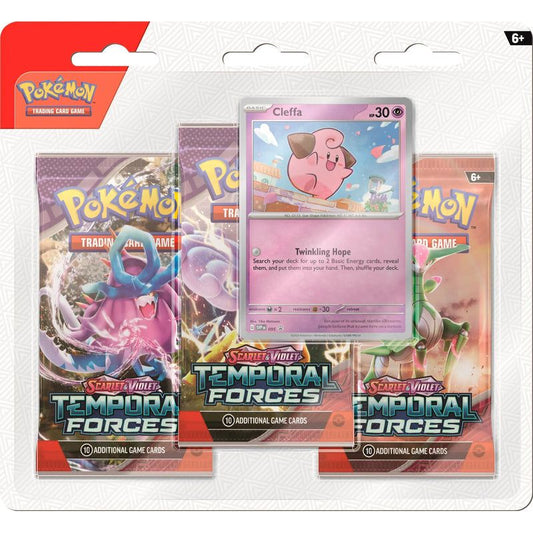 Pokemon Temporal Forces 3-Pack Blister Set (Cleffa) [PRE-ORDER - 03/22/2024] 0820650856464 - King Card Canada