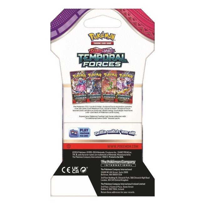 Pokemon Temporal Forces Bundle of 4 Sleeved Booster Packs (1 of each design) [PRE-ORDER - 03/22/2024] 0820650856426