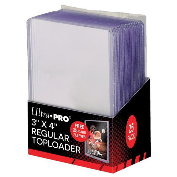 Ultra Pro 3" x 4" Regular Toploaders and Soft Sleeves Bundle (Pack of 25) - King Card Canada