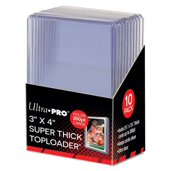 Ultra Pro 3" x 4" Super Thick 200pt Toploaders (Pack of 10) 074427152864 - King Card Canada