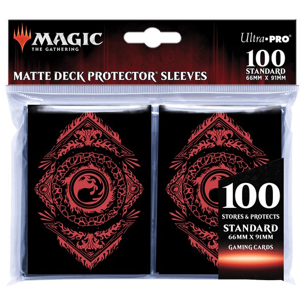 Ultra Pro MTG Mana 7 Deck Protector Sleeves for Magic: The Gathering (100 Pack) - Mountain / Red - King Card Canada