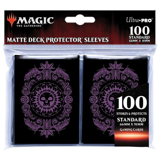 Ultra Pro MTG Mana 7 Deck Protector Sleeves for Magic: The Gathering (100 Pack) - Swamp / Black - King Card Canada